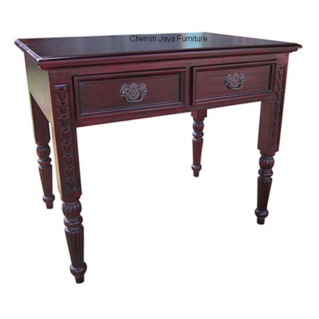 Code: SBW012 Name:  Ladies writing table Size: W=90 X D=60 X H=75 cm Solid Mahogany wood with top wood
